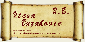 Uteša Buzaković vizit kartica